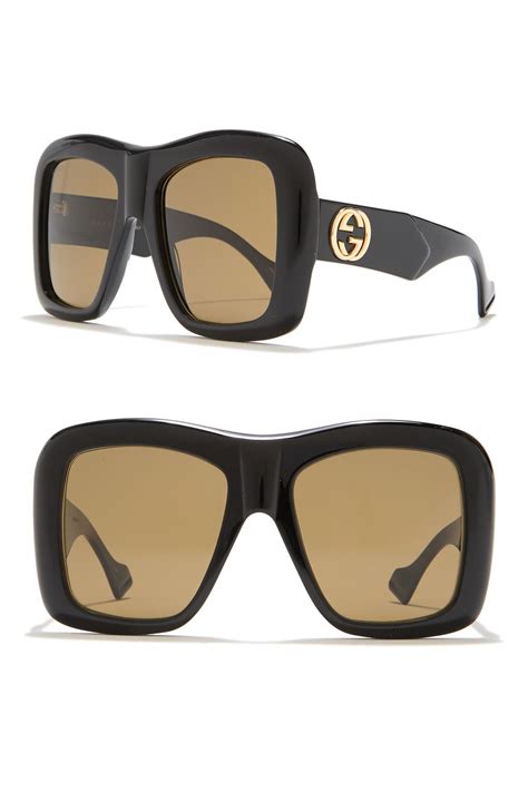 gucci square optyl sunglasses|Gucci 54mm oversized square sunglasses.